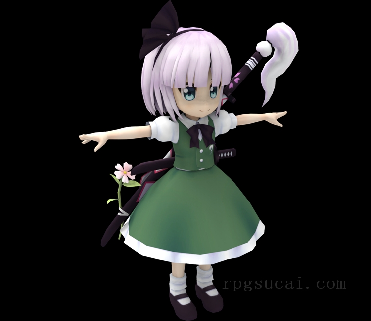 3D模型-美少女3D模型-女3D模型-3D模型(3181)Gensou Skydrift - Youmu Konpaku