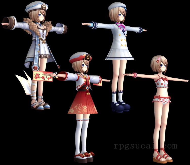 3D模型-美少女3D模型-女3D模型-3D模型(3741)Hyperdimension Neptunia Re;Birth 1 - Blanc