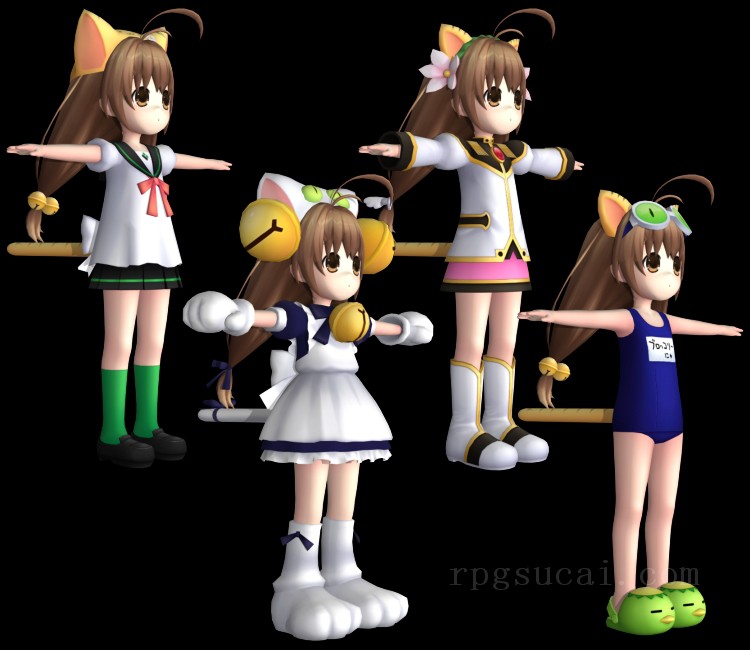 3D模型-美少女3D模型-女3D模型-3D模型(3742)Hyperdimension Neptunia Re;Birth 1 - Broccoli
