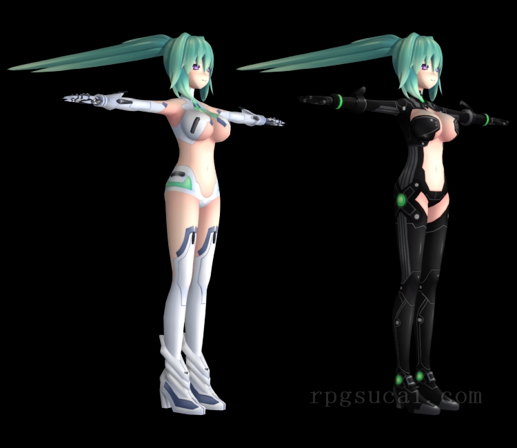 3D模型-美少女3D模型-女3D模型-3D模型(3745)Hyperdimension Neptunia Re;Birth 1 - Green Heart