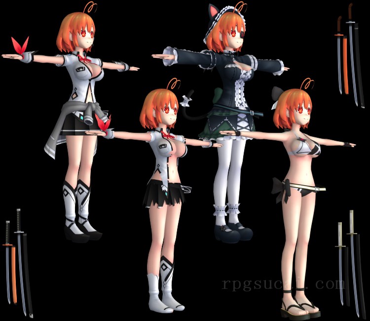 3D模型-美少女3D模型-女3D模型-3D模型(3748)Hyperdimension Neptunia Re;Birth 1 - MarvelousAQL