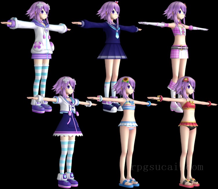 3D模型-美少女3D模型-女3D模型-3D模型(3750)Hyperdimension Neptunia Re;Birth 1 - Neptune