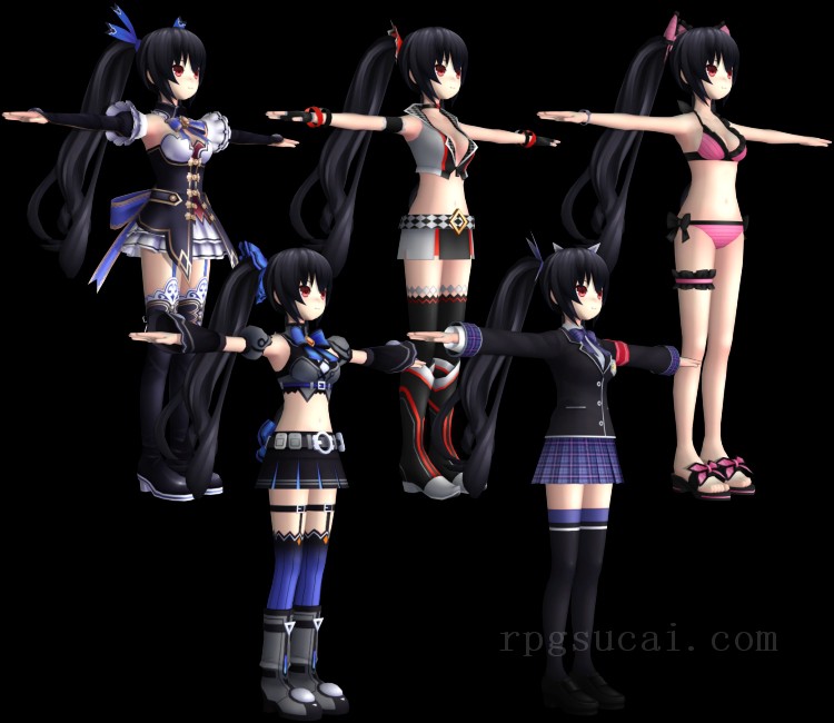 3D模型-美少女3D模型-女3D模型-3D模型(3751)Hyperdimension Neptunia Re;Birth 1 - Noire