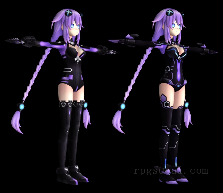 3D模型-美少女3D模型-女3D模型-3D模型(3752)Hyperdimension Neptunia Re;Birth 1 - Purple Heart