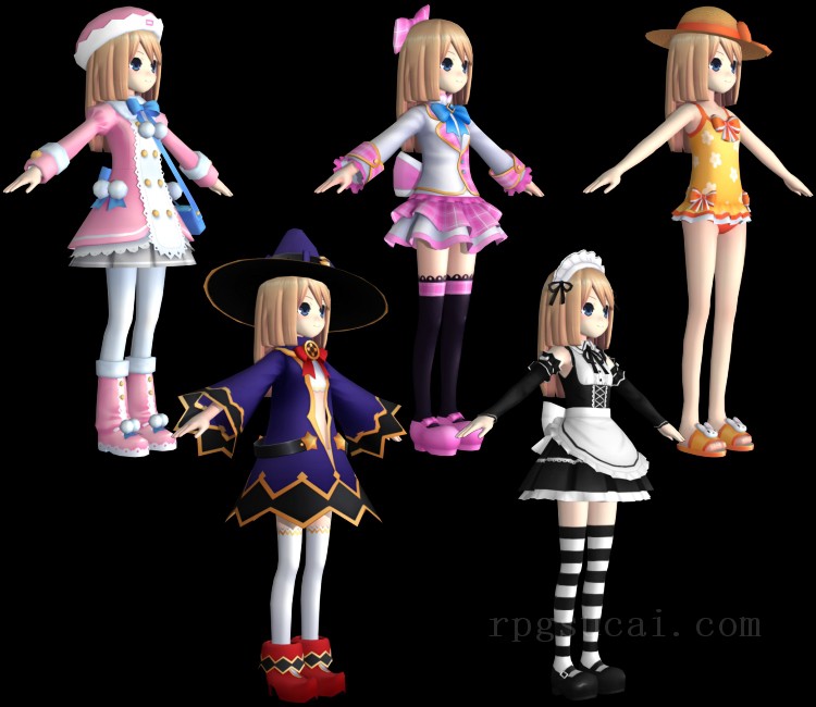 3D模型-美少女3D模型-女3D模型-3D模型(3754)Hyperdimension Neptunia Re;Birth 1 - Ram