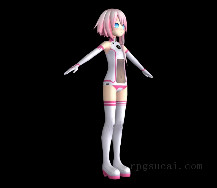 3D模型-美少女3D模型-女3D模型-3D模型(3760)Hyperdimension Neptunia Re;Birth 1 - White Sister Ram