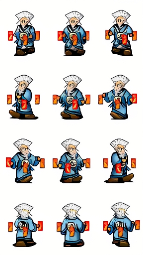 三国小人角色行走素材-(部分三国武将)