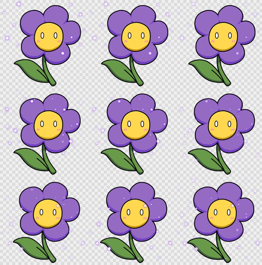 250套Q版Spine骨骼技能Png特效-特效-Spine骨骼动画(150_flower_01_02)