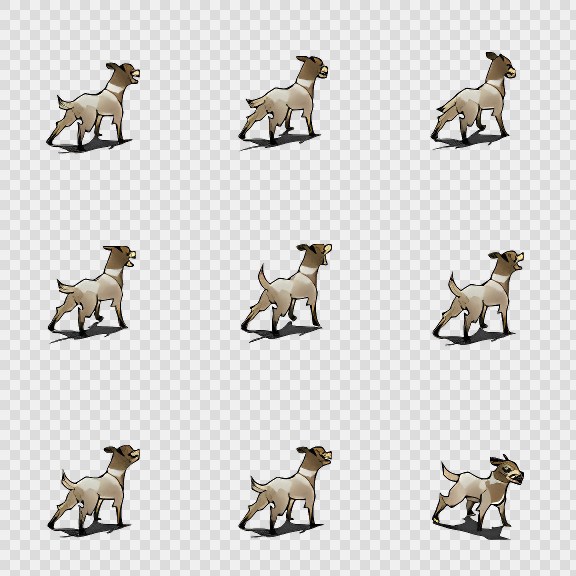 卡通西游塔防PNG帧动画-西游-动物(dog)