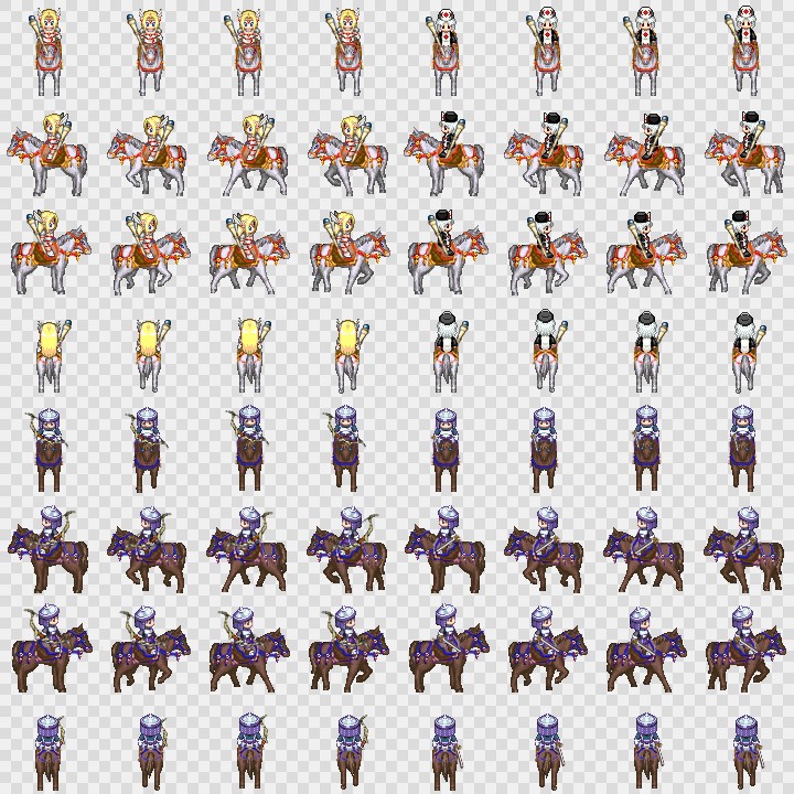2000多张角色4方向走路帧动画-骑士(骑士2)