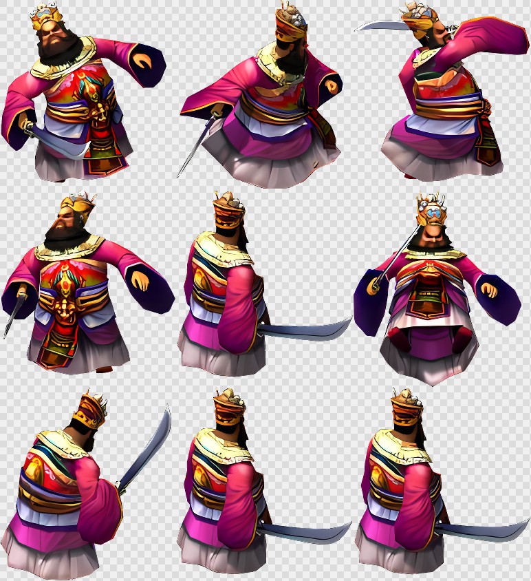 1万多张割草三国序列帧动画-三国-武将(董卓)
