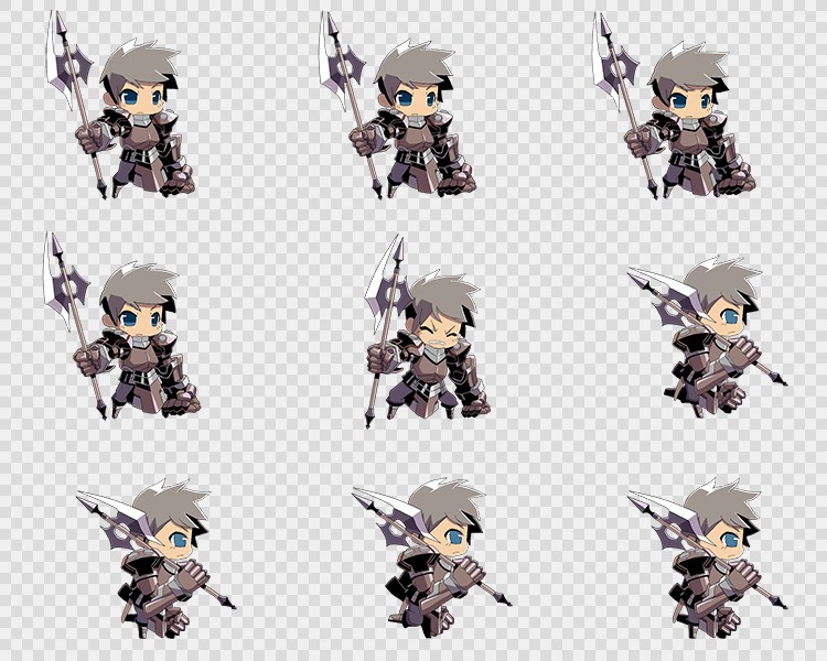 520套Q版二次元攻击动作PNG序列帧-Q版(player_0004)