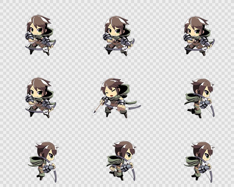 520套Q版二次元攻击动作PNG序列帧-Q版(player_0007)