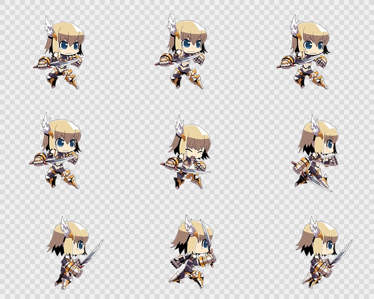 520套Q版二次元攻击动作PNG序列帧-Q版(player_0011)