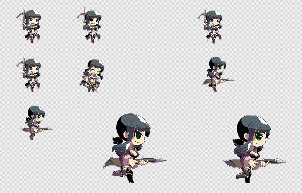 520套Q版二次元攻击动作PNG序列帧-Q版(player_0014)
