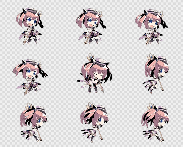 520套Q版二次元攻击动作PNG序列帧-Q版(player_0068)