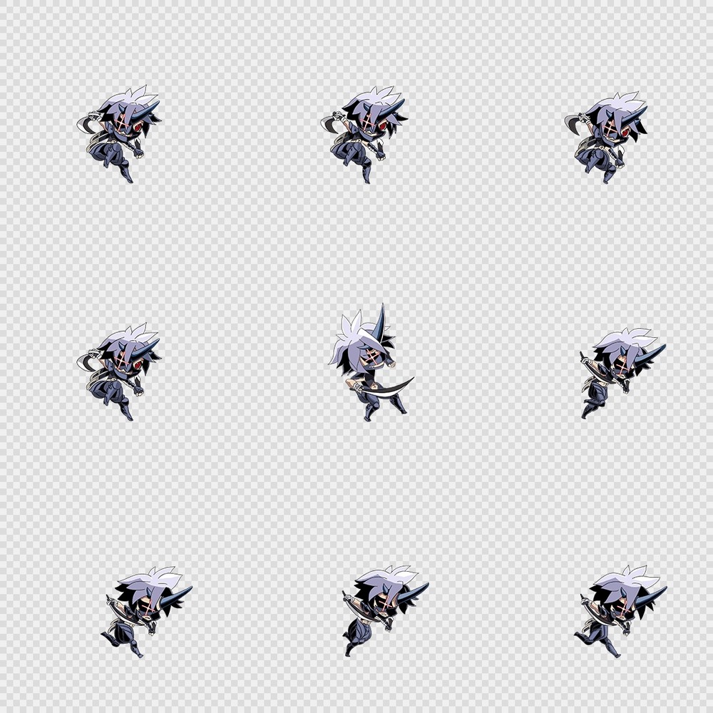 520套Q版二次元攻击动作PNG序列帧-Q版(player_0087)