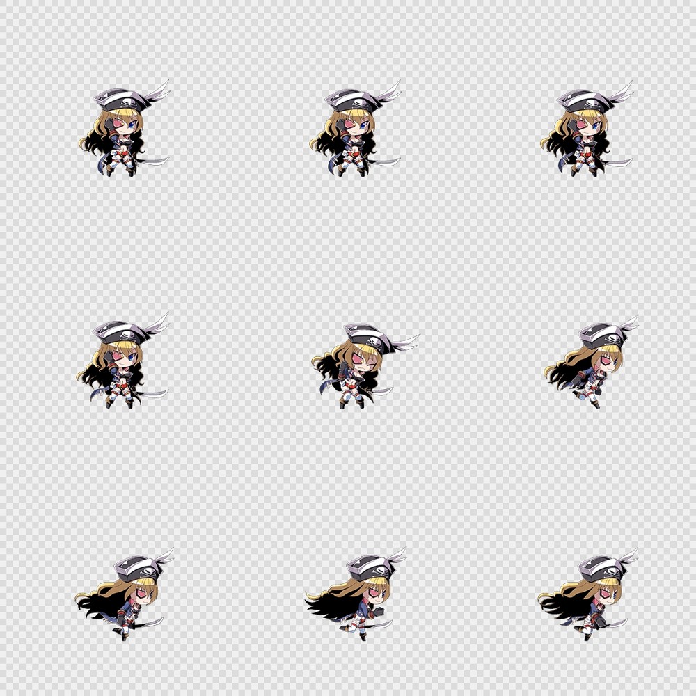 520套Q版二次元攻击动作PNG序列帧-Q版(player_0093)