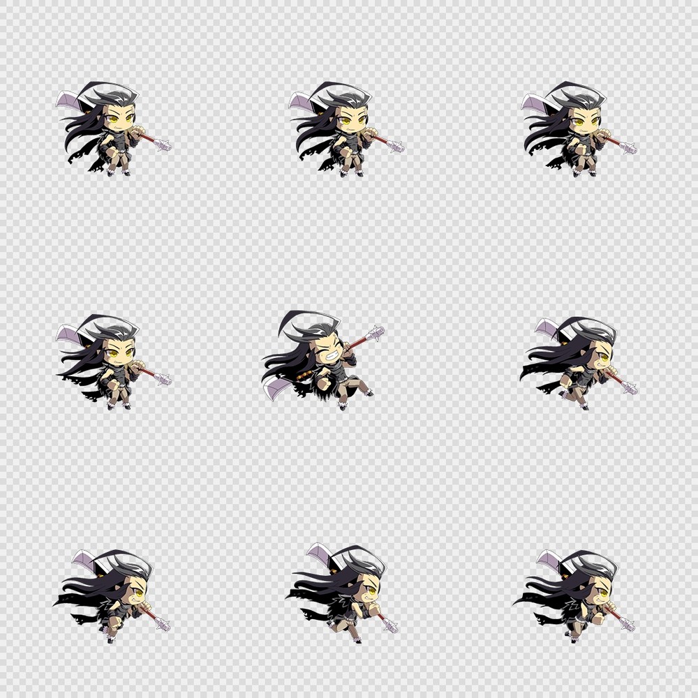 520套Q版二次元攻击动作PNG序列帧-Q版(player_0122)