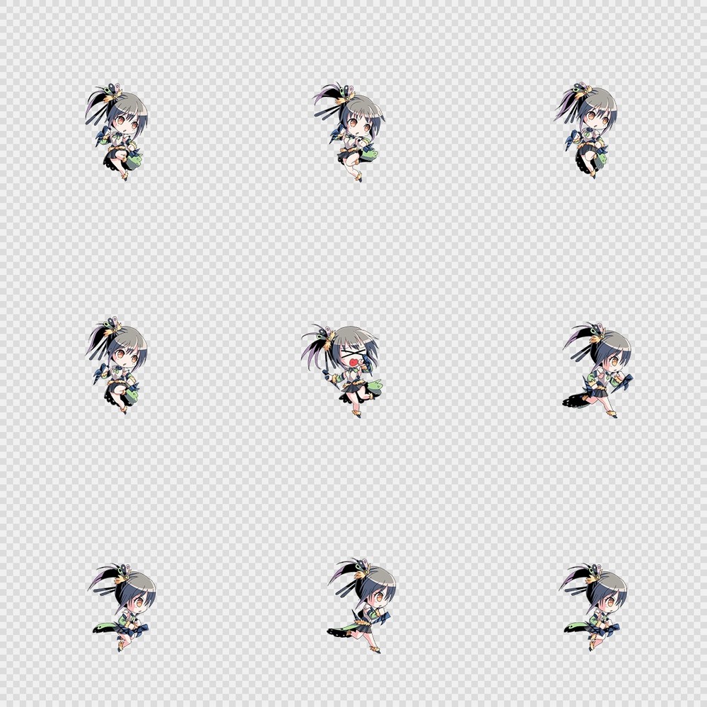 520套Q版二次元攻击动作PNG序列帧-Q版(player_0160)
