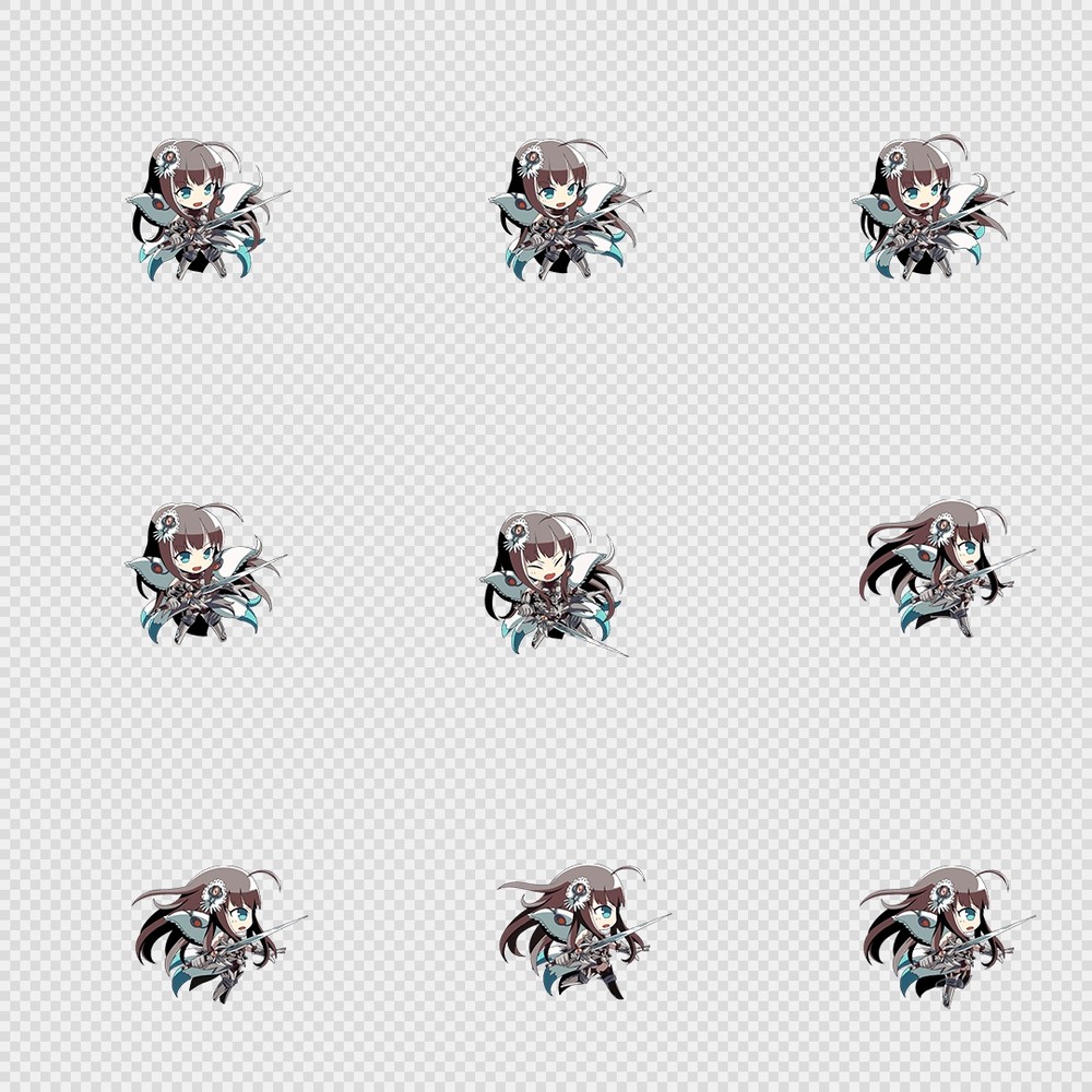 520套Q版二次元攻击动作PNG序列帧-Q版(player_0162)