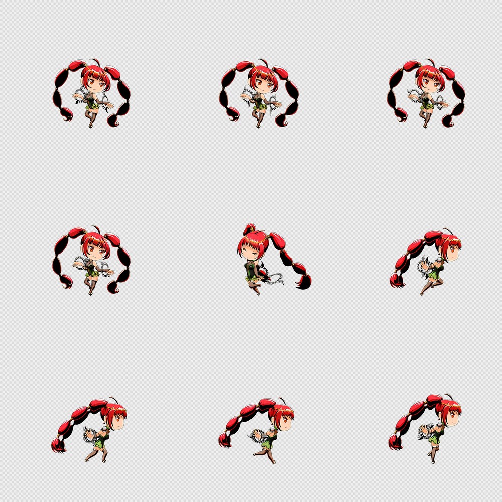 520套Q版二次元攻击动作PNG序列帧-Q版(player_0170)
