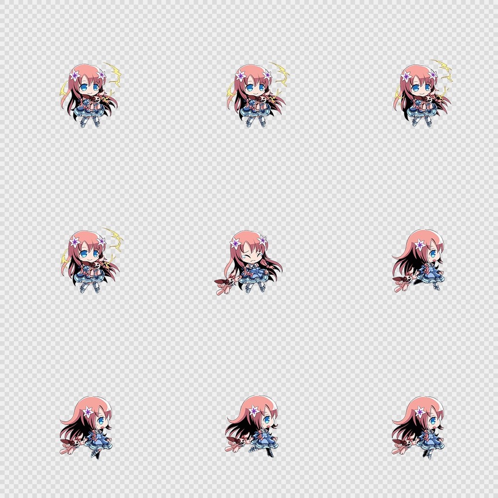 520套Q版二次元攻击动作PNG序列帧-Q版(player_0180)