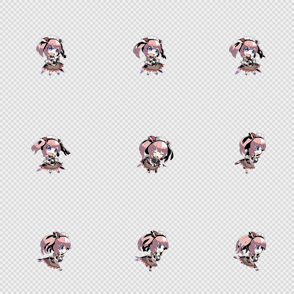 520套Q版二次元攻击动作PNG序列帧-Q版(player_0235)