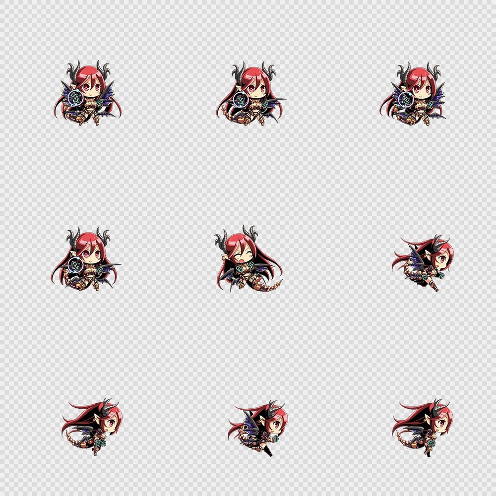 520套Q版二次元攻击动作PNG序列帧-Q版(player_0246)