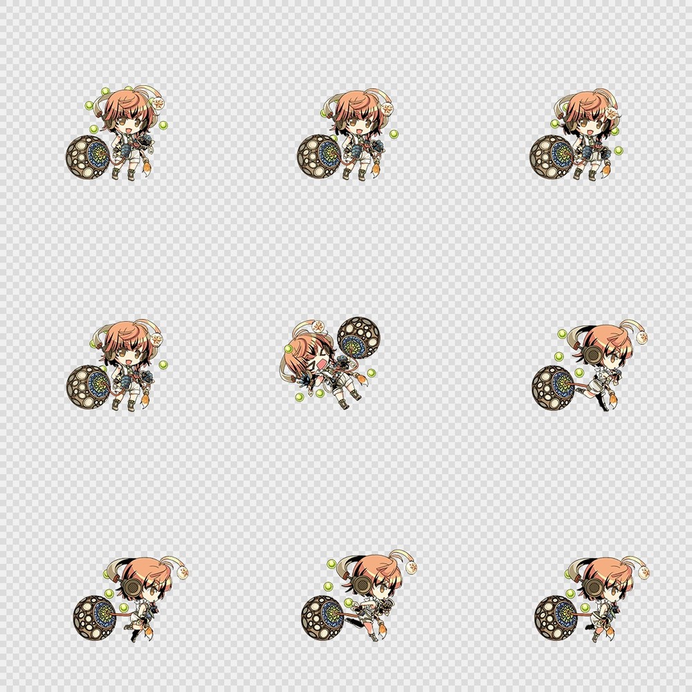 520套Q版二次元攻击动作PNG序列帧-Q版(player_0263)