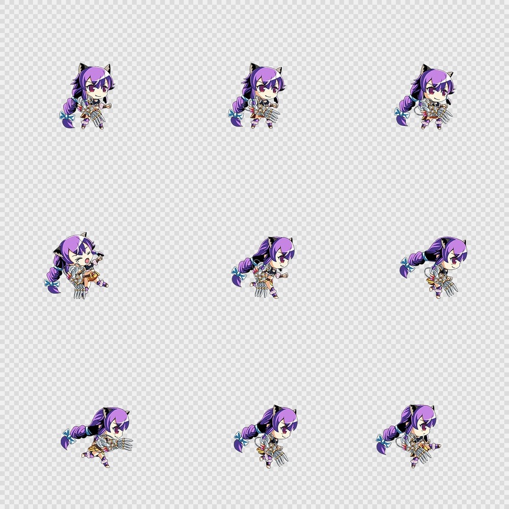 520套Q版二次元攻击动作PNG序列帧-Q版(player_0289)