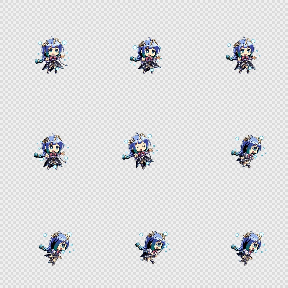 520套Q版二次元攻击动作PNG序列帧-Q版(player_0300)