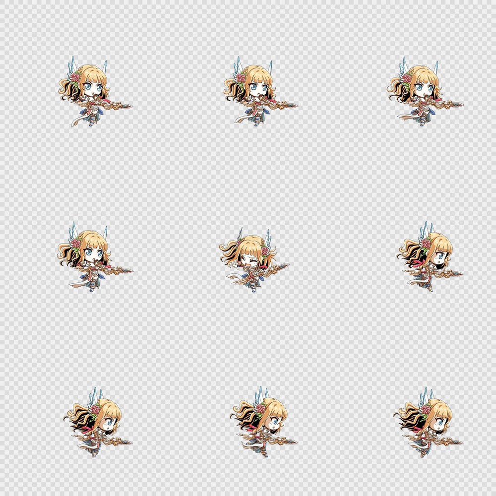 520套Q版二次元攻击动作PNG序列帧-Q版(player_0310)