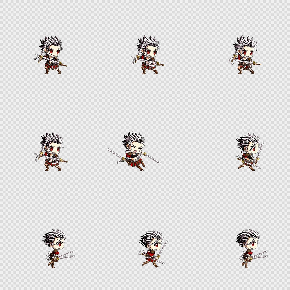 520套Q版二次元攻击动作PNG序列帧-Q版(player_0313)