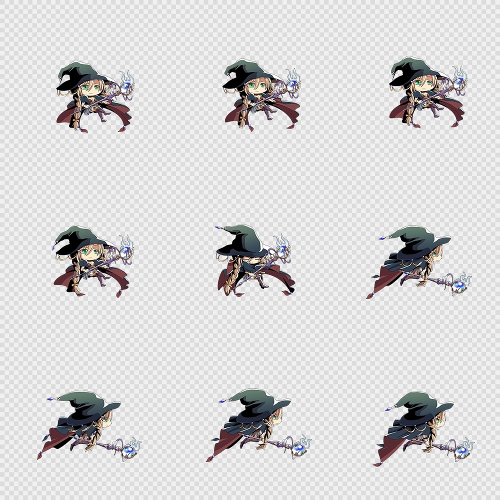 520套Q版二次元攻击动作PNG序列帧-Q版(player_0328)