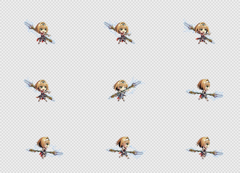 520套Q版二次元攻击动作PNG序列帧-Q版(player_0331)