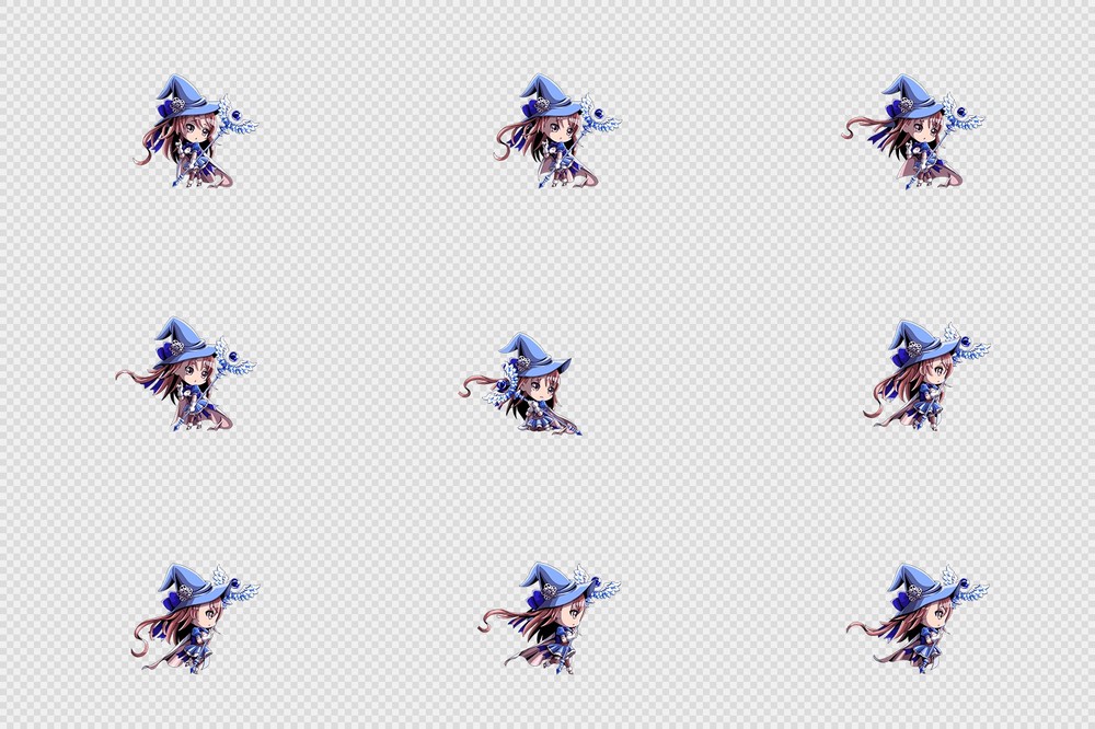 520套Q版二次元攻击动作PNG序列帧-Q版(player_0337)