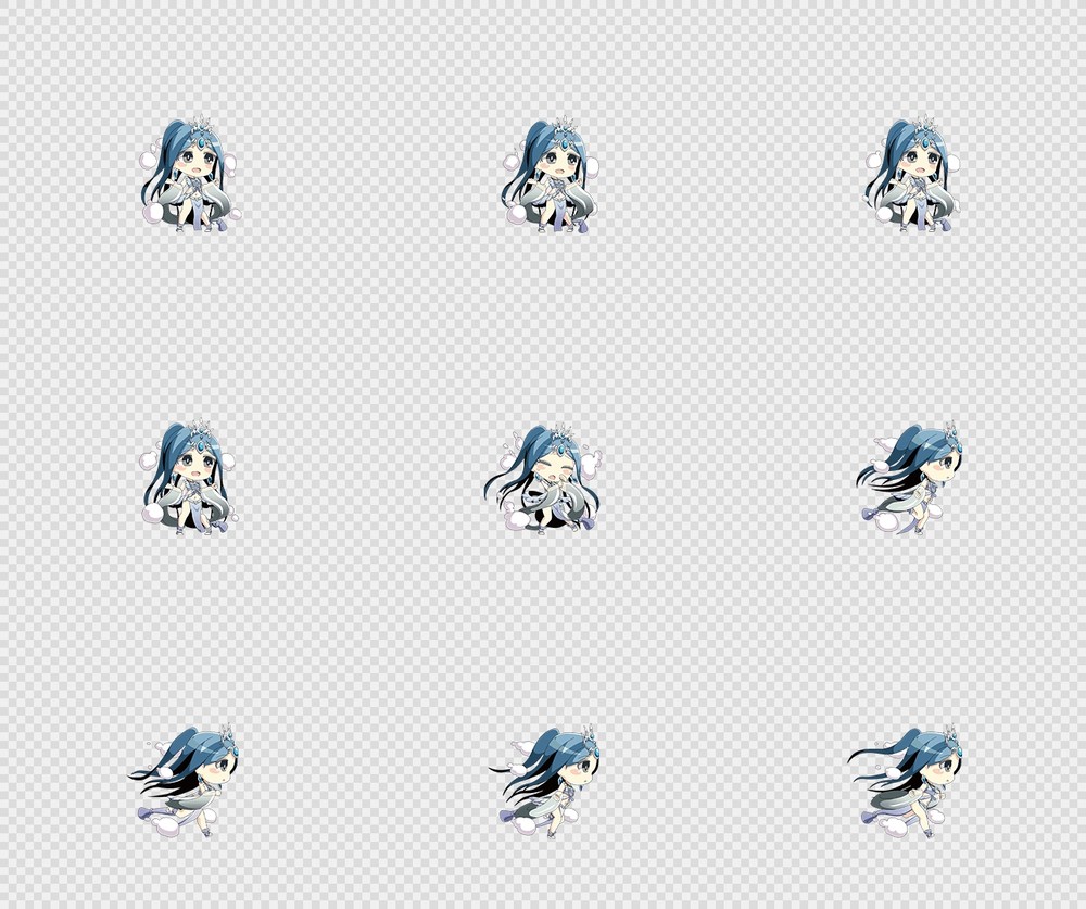 520套Q版二次元攻击动作PNG序列帧-Q版(player_0340)