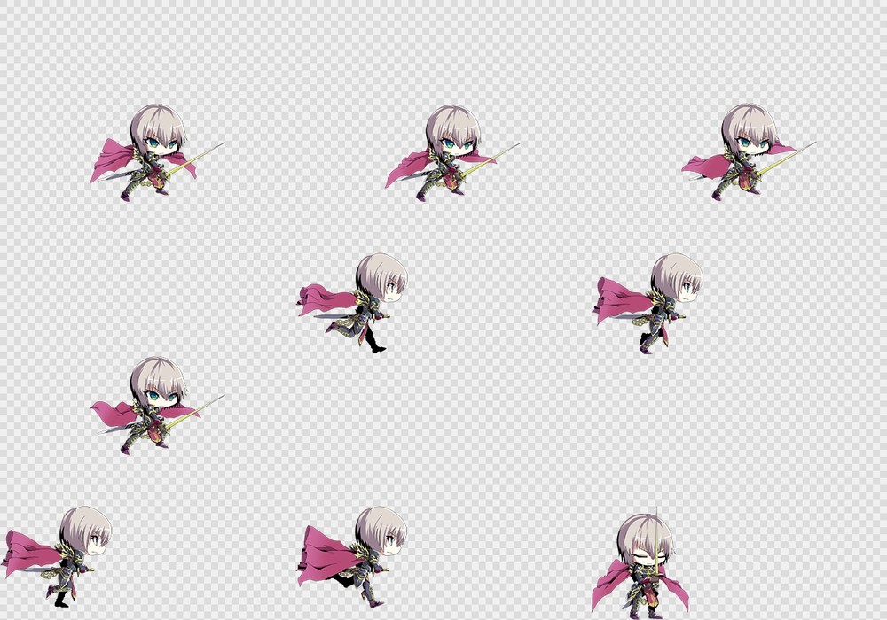 520套Q版二次元攻击动作PNG序列帧-Q版(player_0358)