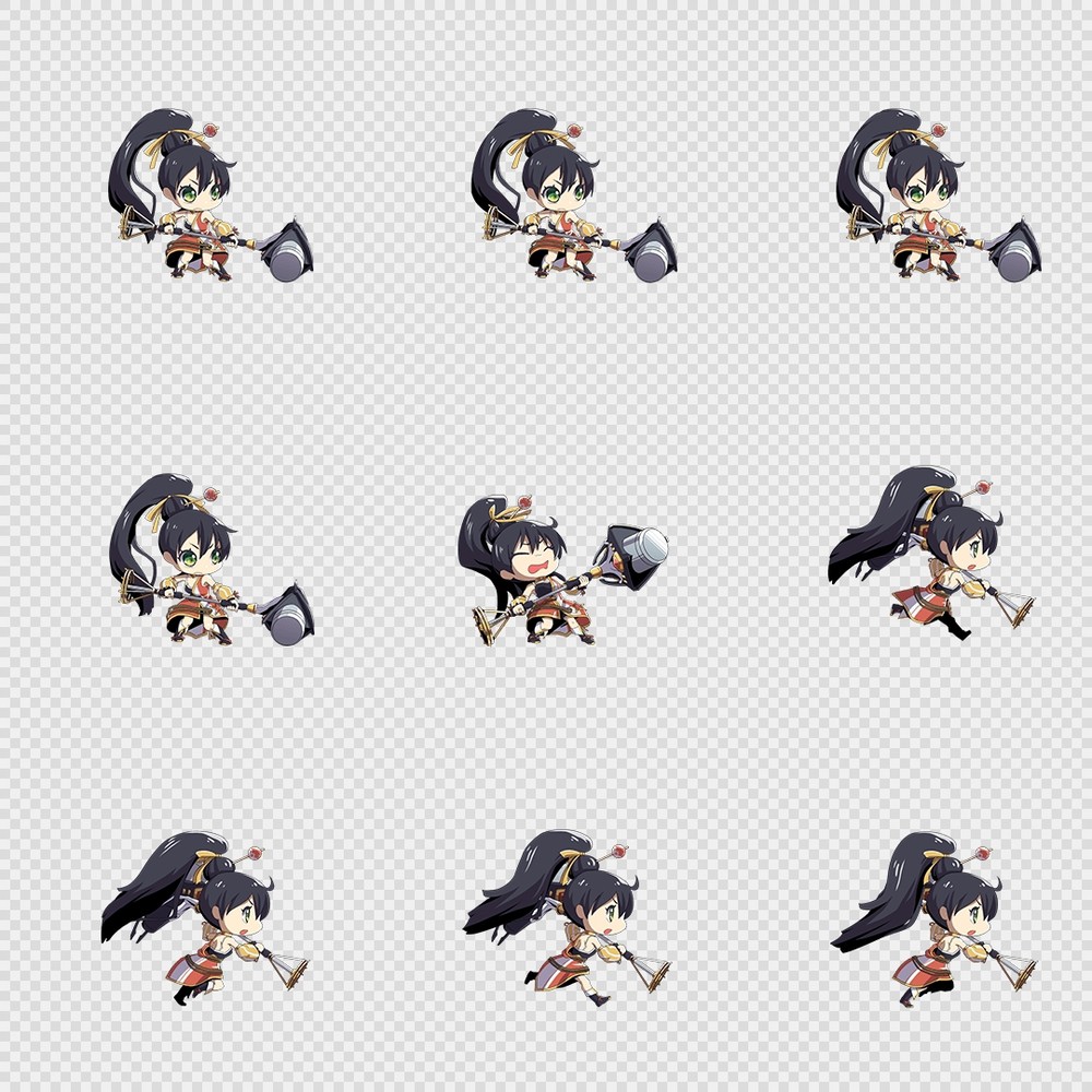 520套Q版二次元攻击动作PNG序列帧-Q版(player_0361)