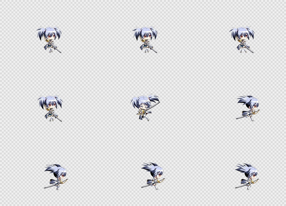 520套Q版二次元攻击动作PNG序列帧-Q版(player_0365)