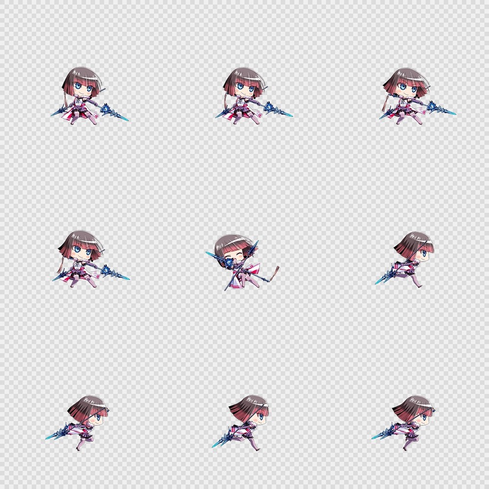 520套Q版二次元攻击动作PNG序列帧-Q版(player_0369)