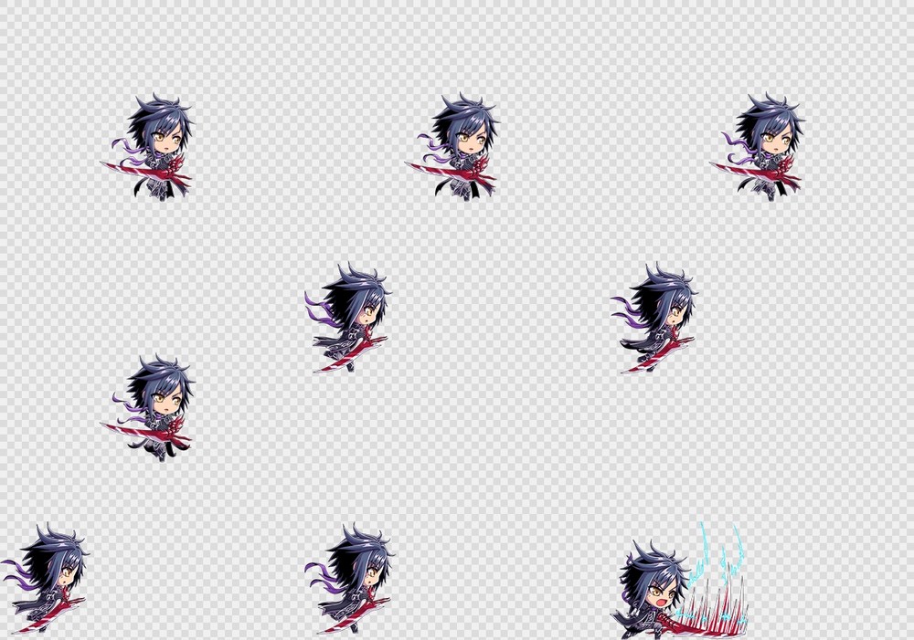 520套Q版二次元攻击动作PNG序列帧-Q版(player_0371)