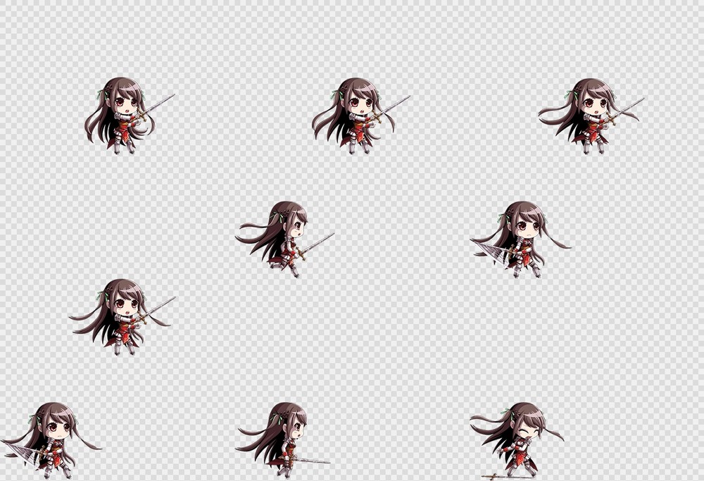 520套Q版二次元攻击动作PNG序列帧-Q版(player_0382)