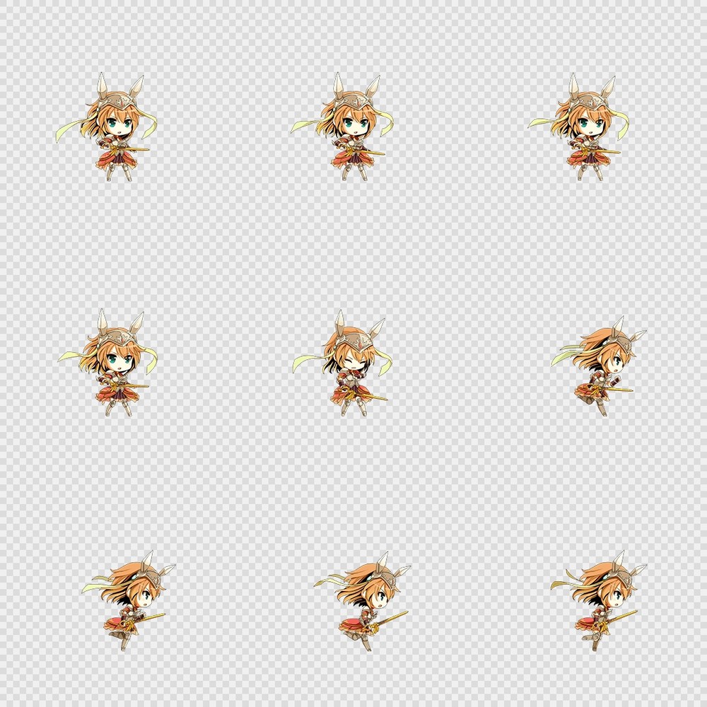 520套Q版二次元攻击动作PNG序列帧-Q版(player_0389)