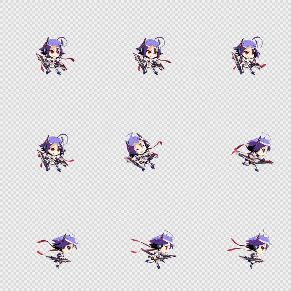 520套Q版二次元攻击动作PNG序列帧-Q版(player_0401)