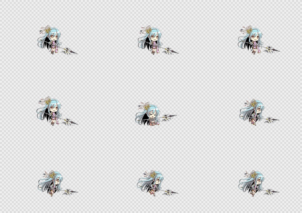 520套Q版二次元攻击动作PNG序列帧-Q版(player_0495)