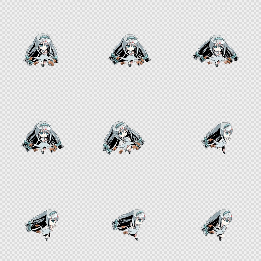 520套Q版二次元攻击动作PNG序列帧-Q版(player_0555)
