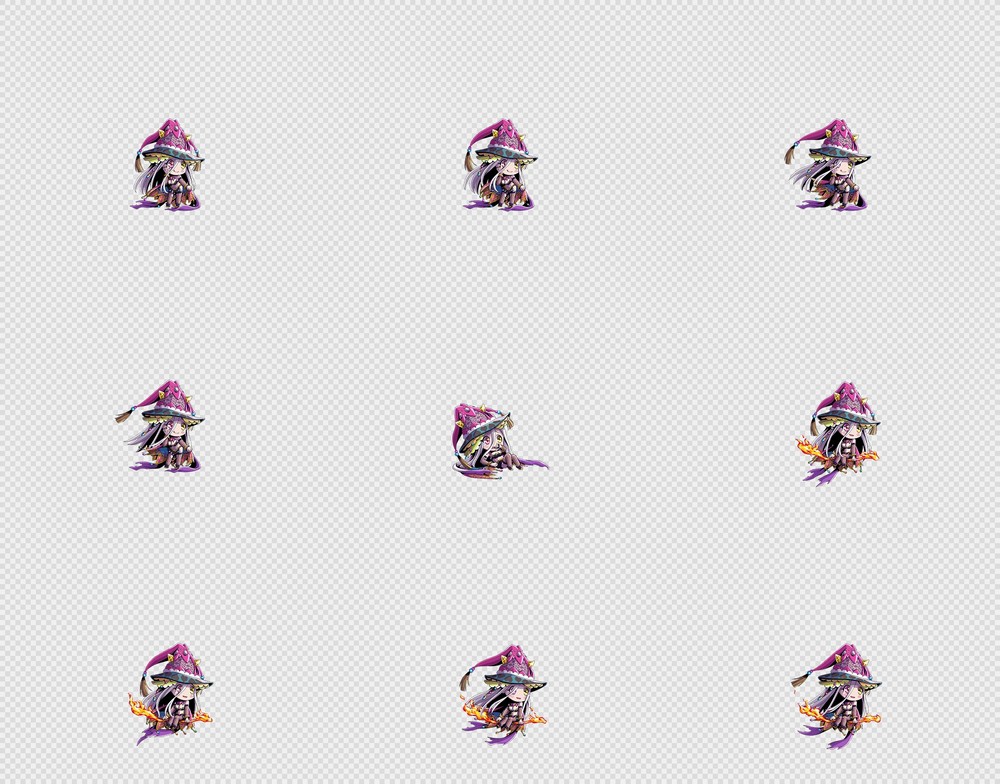 520套Q版二次元攻击动作PNG序列帧-Q版(player_0589)