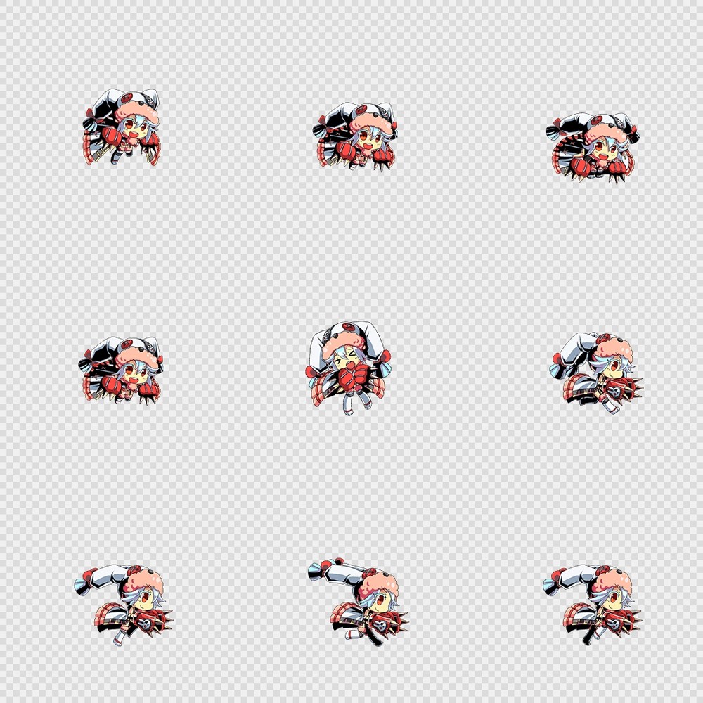520套Q版二次元攻击动作PNG序列帧-Q版(player_2019)